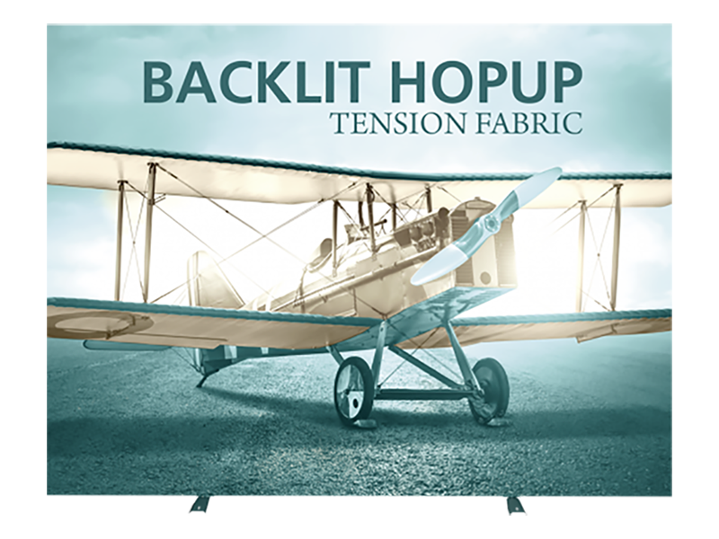 Hop-Up 10' FULL Graphic BACKLIT Display KIT - Straight 4x3 - Backwall / Inline Display