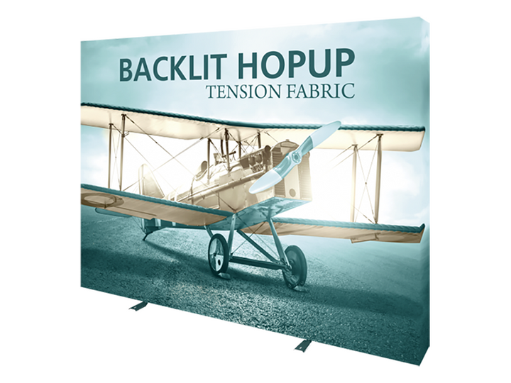 Hop-Up 10' FULL Graphic BACKLIT Display KIT - Straight 4x3 - Backwall / Inline Display