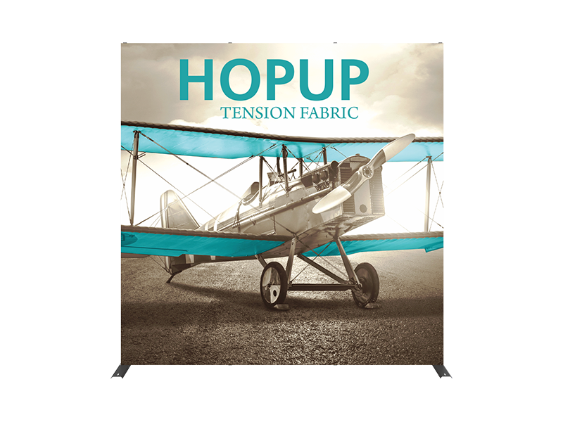 Hop-Up 8' FRONT Graphic Display - Straight 3x3 - Backwall / Inline Display