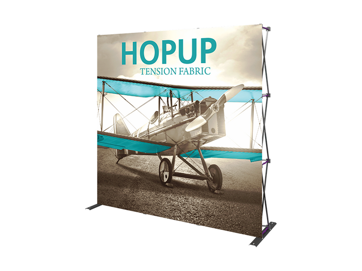 Hop-Up 8' FRONT Graphic Display - Straight 3x3 - Backwall / Inline Display