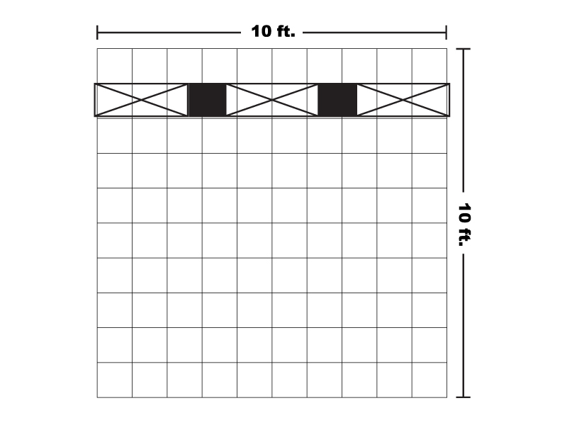 ConneX 10' Tension Fabric Pop Up Display - KIT A - Backwall / Inline Display