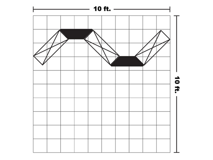 ConneX 10' Tension Fabric Pop Up Display - KIT E - Backwall / Inline Display