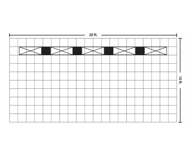 ConneX 20' Tension Fabric Pop Up Display - KIT A - Backwall / Inline Display