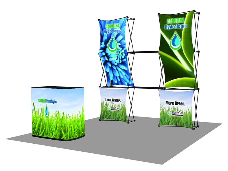 Express 8' Tension Fabric Pop Up Display - KIT A - Backwall / Inline Display