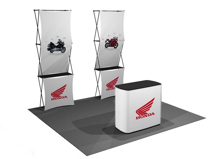 Express 8' Tension Fabric Pop Up Display - KIT A - Backwall / Inline Display
