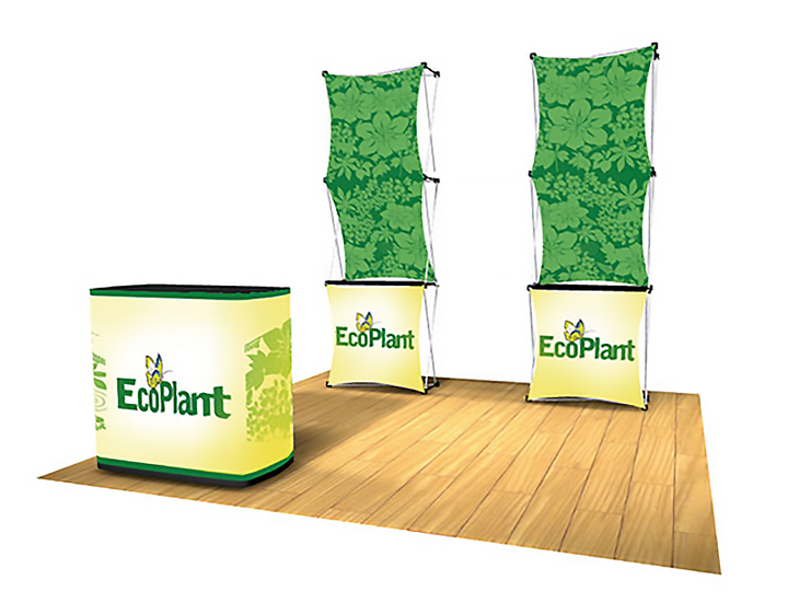 Express 8' Tension Fabric Pop Up Display - KIT A - Backwall / Inline Display