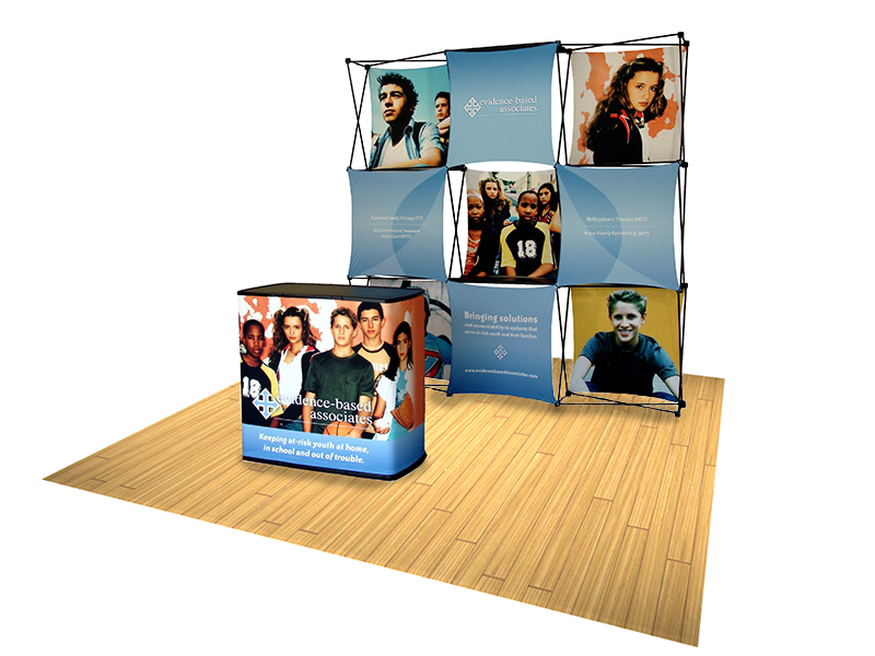 Express 8' Tension Fabric Pop Up Display - KIT B - Backwall / Inline Display