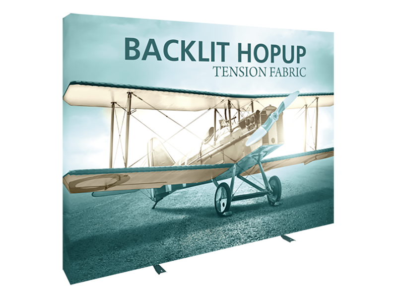 Hop-Up 10' FULL Graphic BACKLIT Display KIT - Straight 4x3 - Backwall / Inline Display