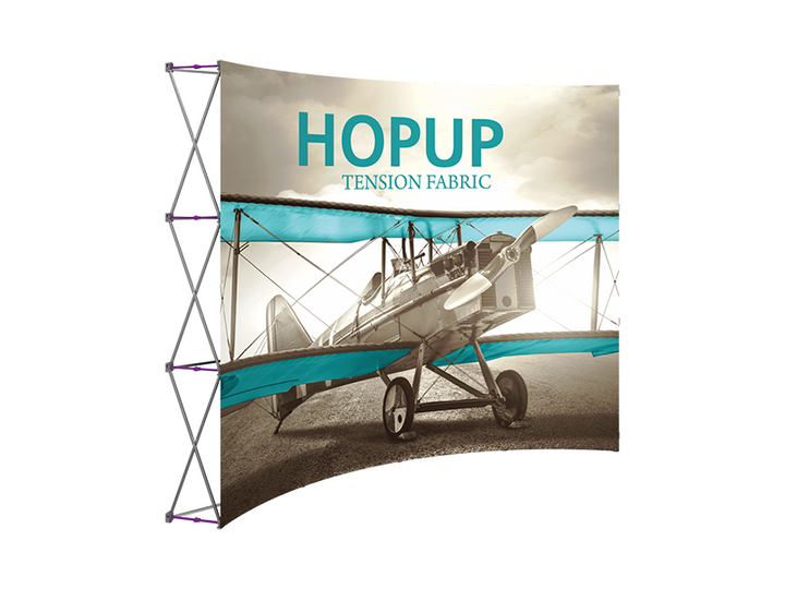 Hop-Up 10' FRONT Graphic Display - Curved 4x3 - Backwall / Inline Display