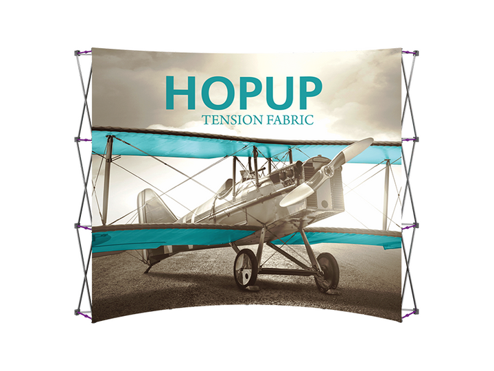 Hop-Up 10' FRONT Graphic Display - Curved 4x3 - Backwall / Inline Display