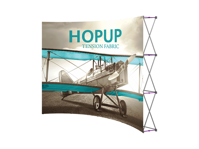 Hop-Up 10' FRONT Graphic Display - Curved 4x3 - Backwall / Inline Display