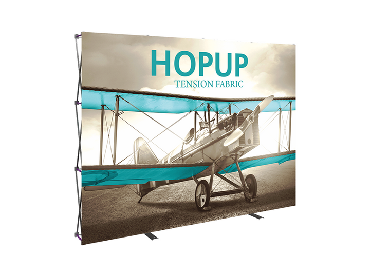 Hop-Up 10' FRONT Graphic Display - Straight 4x3 - Backwall / Inline Display