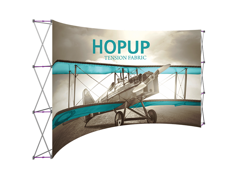 Hop-Up 15' FRONT Graphic Display - Curved 6x3 - Backwall / Inline Display