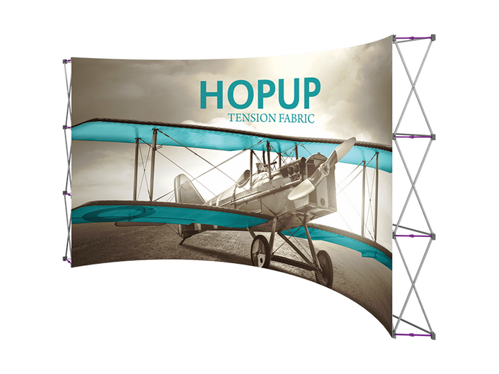 Hop-Up 15' FRONT Graphic Display - Curved 6x3 - Backwall / Inline Display