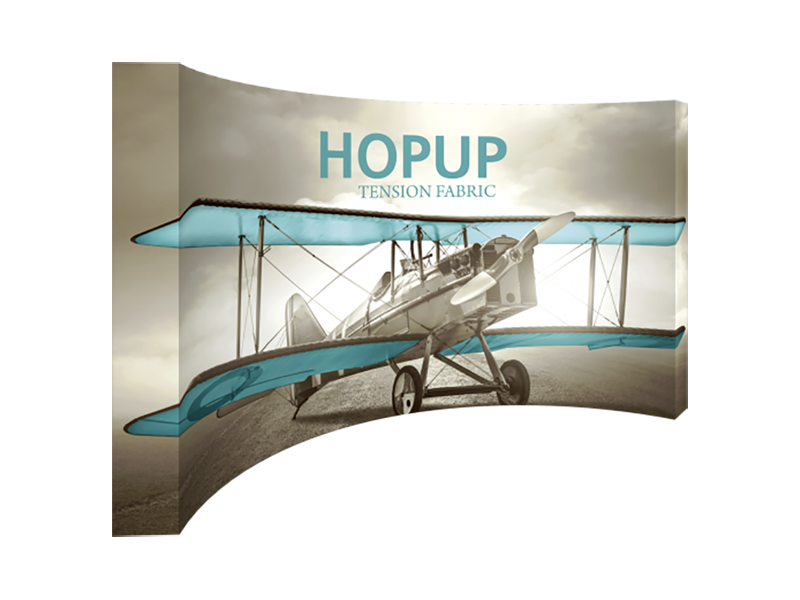 Hop-Up 15' FULL Graphic Display - Curved 6x3 - Backwall / Inline Display