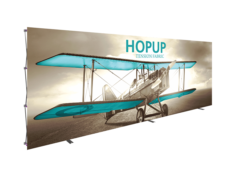 Hop-Up 20' FRONT Graphic Display - Straight 8x3 - Backwall / Inline Display