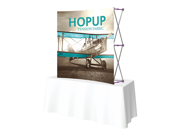 Hop-Up Tabletop 5' FRONT Graphic - Curved 2x2 - Tabletop Display