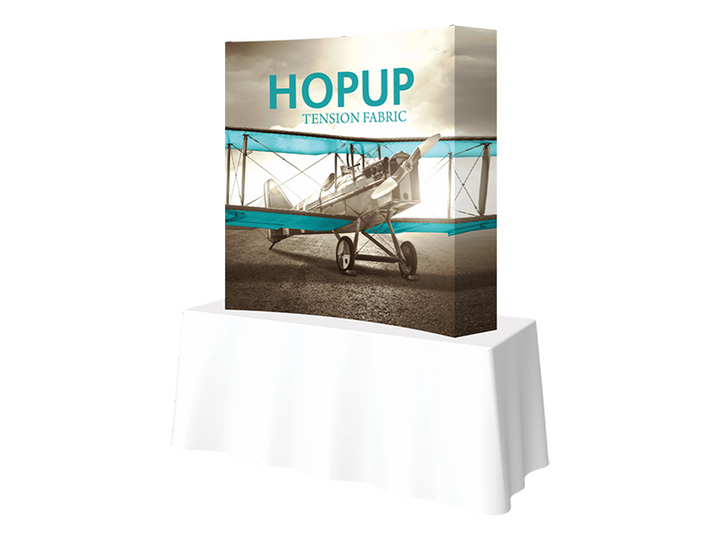 Hop-Up Tabletop 5' FULL Graphic - Curved 2x2 - Tabletop Display