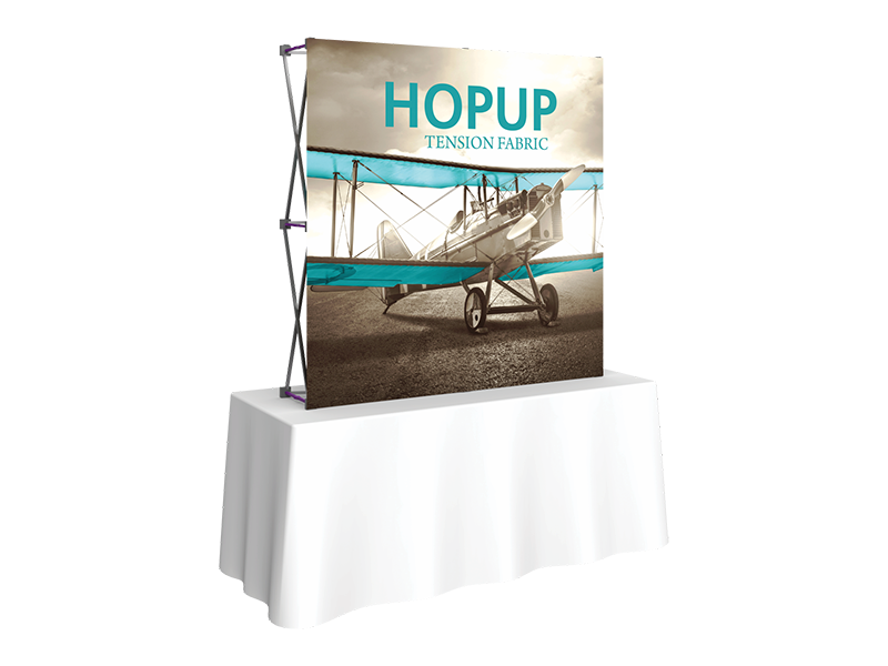 Hop-Up Tabletop 5' FRONT Graphic - Straight 2x2 - Tabletop Display