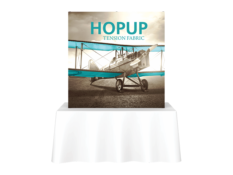 Hop-Up Tabletop 5' FRONT Graphic - Straight 2x2 - Tabletop Display