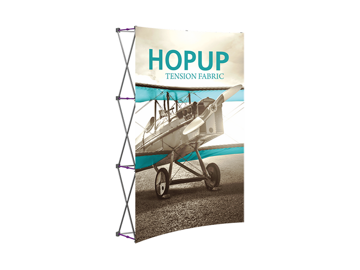 Hop-Up 6' FRONT Graphic Display - Curved 2x3 - Backwall / Inline Display