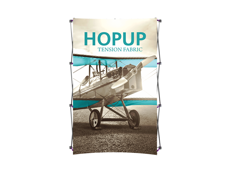 Hop-Up 6' FRONT Graphic Display - Curved 2x3 - Backwall / Inline Display