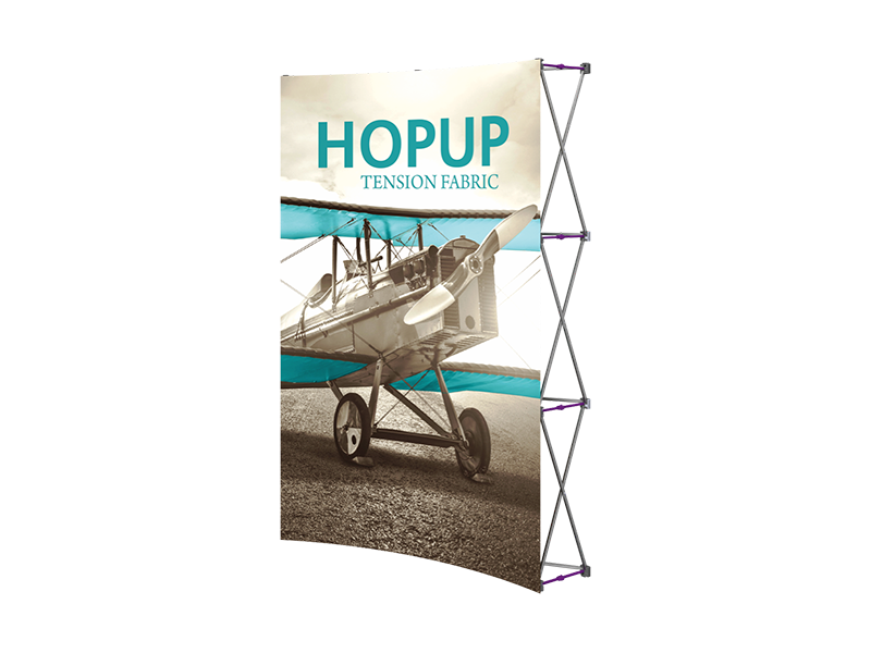 Hop-Up 6' FRONT Graphic Display - Curved 2x3 - Backwall / Inline Display