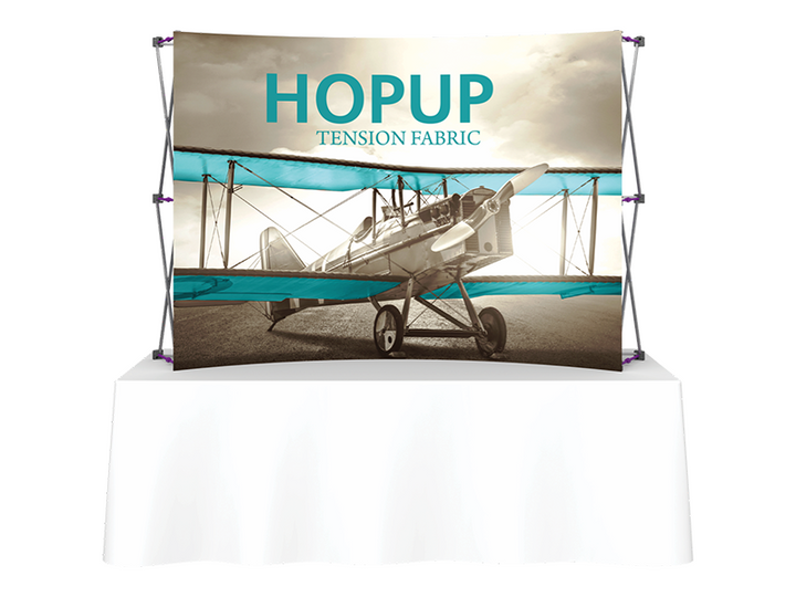 Hop-Up Tabletop 8' FRONT Graphic - Curved 3x2 - Tabletop Display