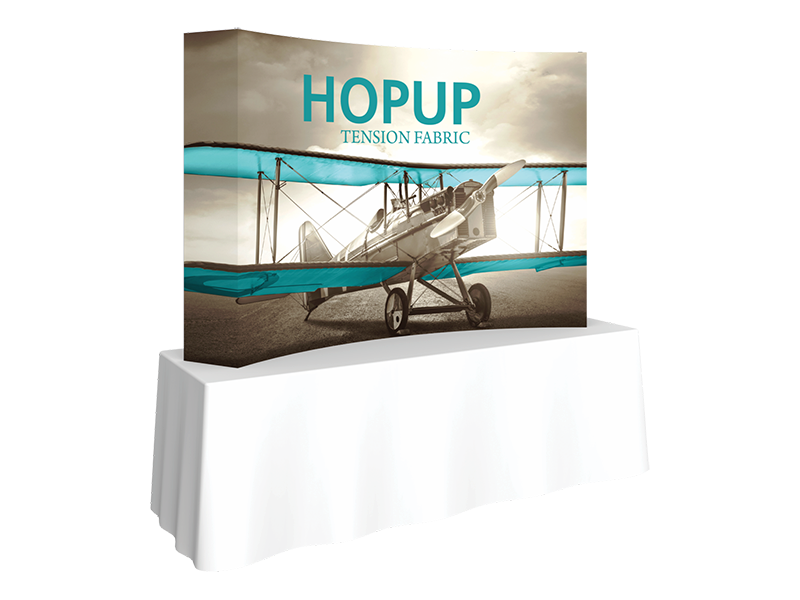 Hop-Up Tabletop 8' FULL Graphic - Curved 3x2 - Tabletop Display