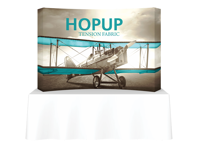 Hop-Up Tabletop 8' FULL Graphic - Curved 3x2 - Tabletop Display
