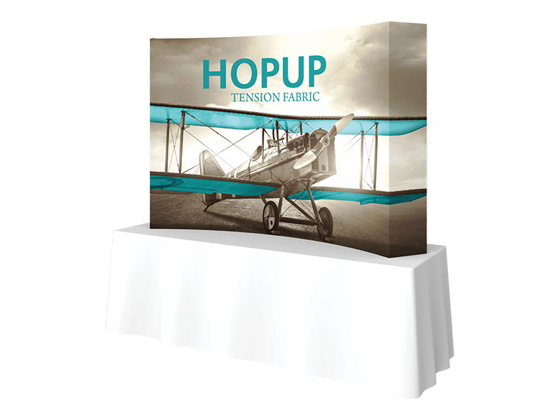 Hop-Up Tabletop 8' FULL Graphic - Curved 3x2 - Tabletop Display