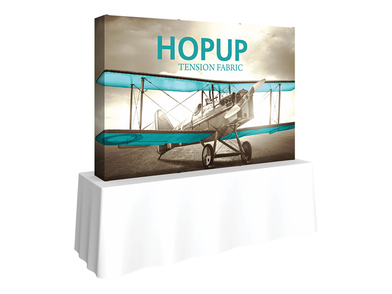 Hop-Up Tabletop 8' FULL Graphic - Straight 3x2 - Tabletop Display