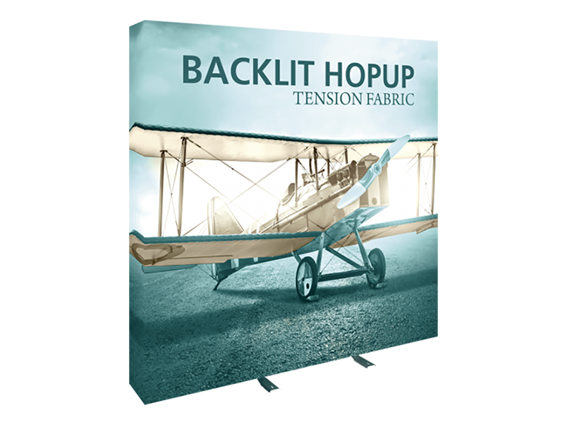 Hop-Up 8' FULL Graphic BACKLIT Display KIT - Straight 3x3 - Backwall / Inline Display
