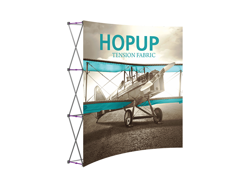Hop-Up 8' FRONT Graphic Display - Curved 3x3 - Backwall / Inline Display