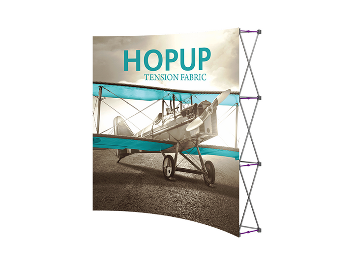 Hop-Up 8' FRONT Graphic Display - Curved 3x3 - Backwall / Inline Display