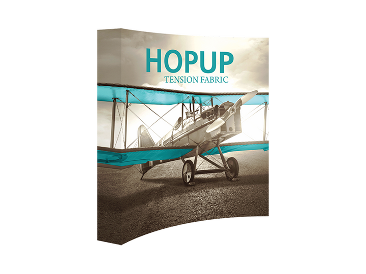 Hop-Up 8' FULL Graphic Display - Curved 3x3 - Backwall / Inline Display