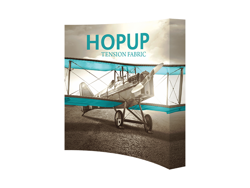 Hop-Up 8' FULL Graphic Display - Curved 3x3 - Backwall / Inline Display