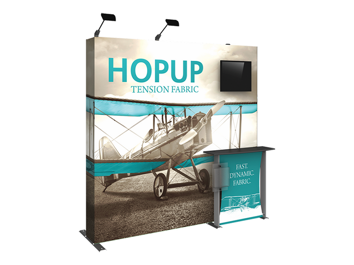 Hop-Up 8' FULL Graphic MONITOR Display KIT - Straight 3x3 - Backwall / Inline Display