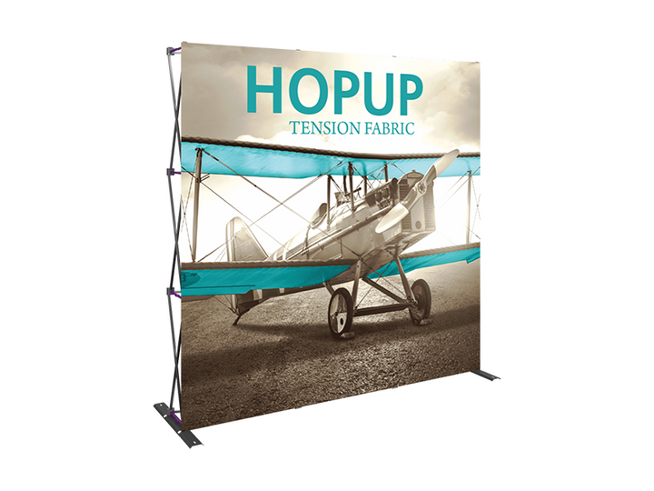 Hop-Up 8' FRONT Graphic Display - Straight 3x3 - Backwall / Inline Display