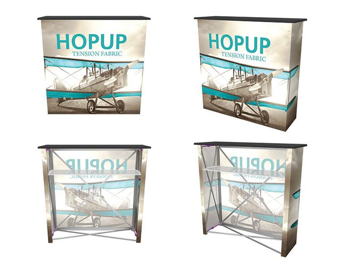 Hop-Up Collapsible Graphic Counter with Shelf - Booth Accessory