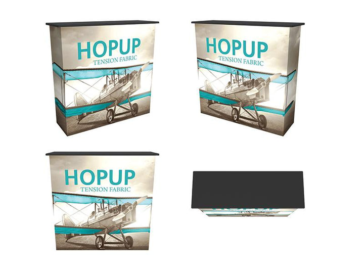 Hop-Up Collapsible Graphic Counter with Shelf - Booth Accessory