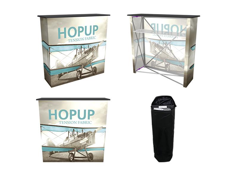 Hop-Up Collapsible Graphic Counter with Shelf - Booth Accessory