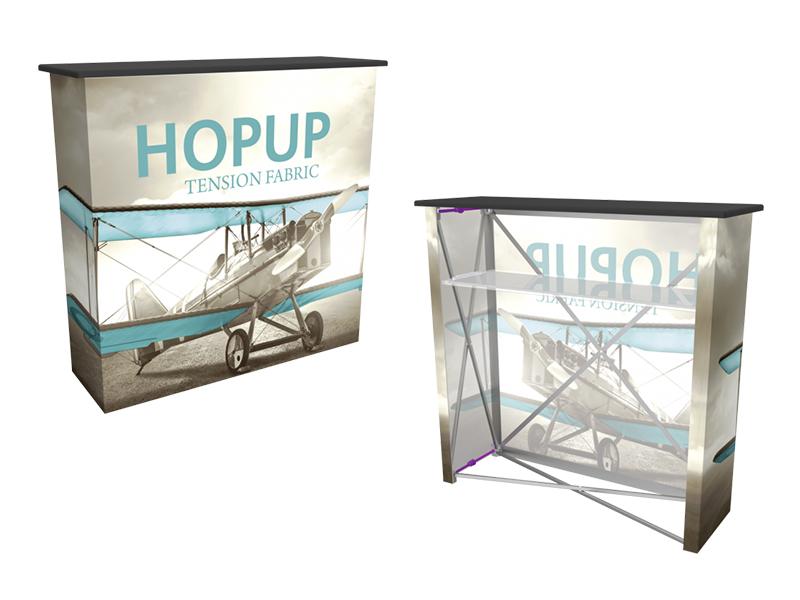 Hop-Up Collapsible Graphic Counter with Shelf - Booth Accessory