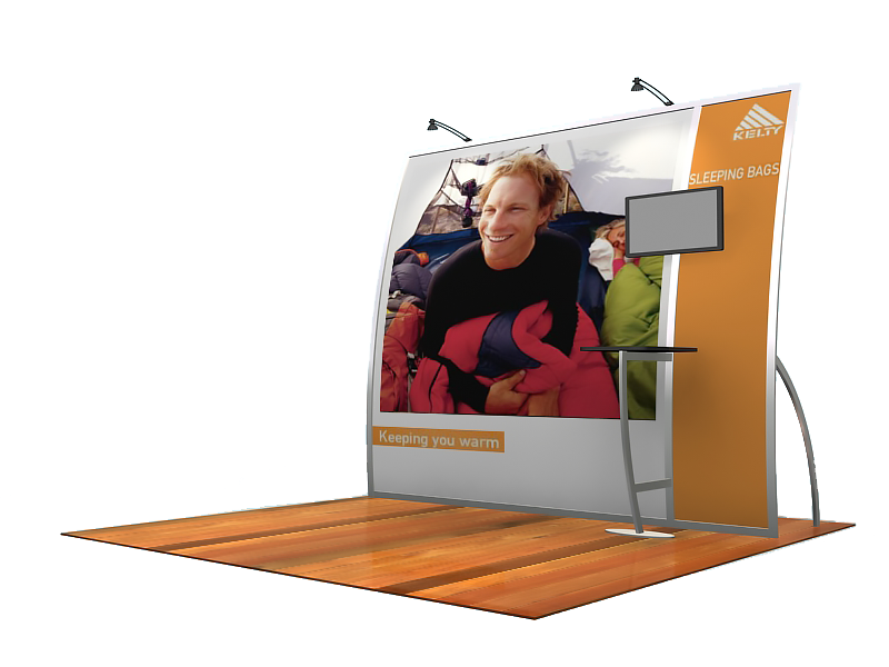 Magellan Hybrid 10' Inline Exhibit - Miracle KIT VK-1064 - Backwall / Inline Display