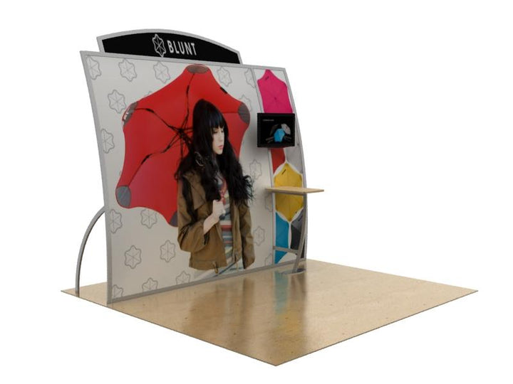 Magellan Hybrid 10' Inline Exhibit - Miracle KIT VK-1124 - Backwall / Inline Display