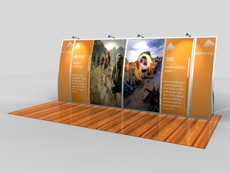 Magellan Hybrid 20' Inline Exhibit - Miracle KIT VK-2091 - Backwall / Inline Display