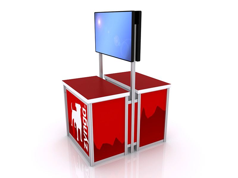 Monitor Stand - Double-Sided with Counter - MOD-1562 - Booth Accessory