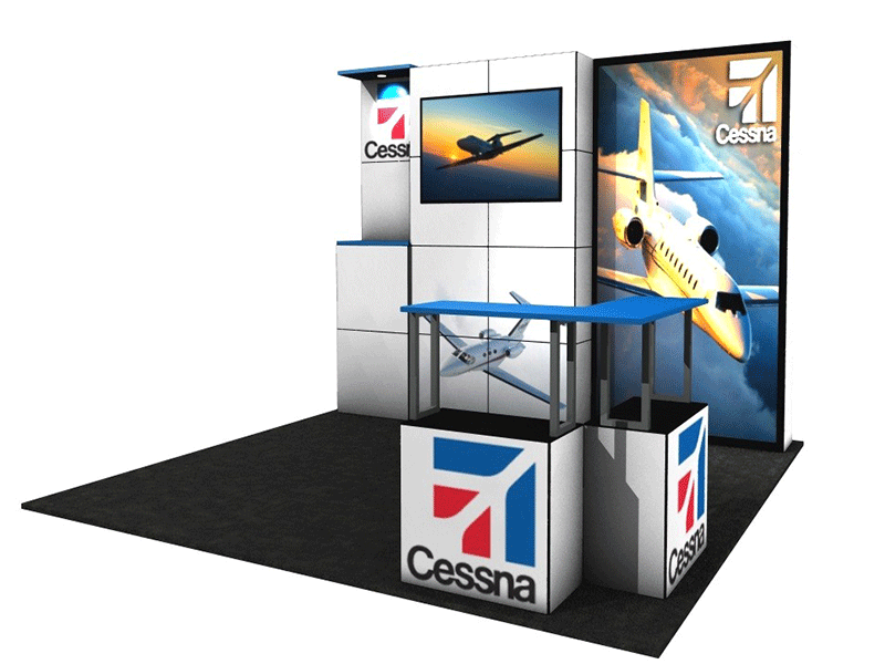 MultiQuad Modular 10' Exhibit MQ-10C - Backwall / Inline Display