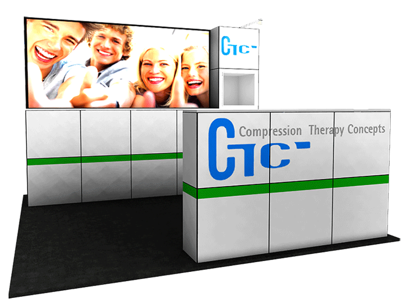 MultiQuad Modular 10' Exhibit MQ-10E - Backwall / Inline Display