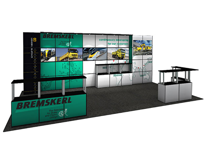 MultiQuad Modular 20' Exhibit MQ-20B - Backwall / Inline Display